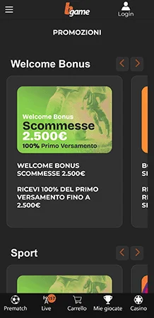 bgame bonus e promozioni