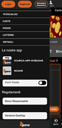 bgame mobile esperienza