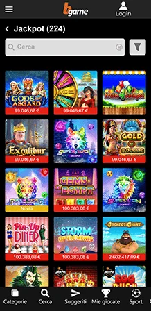 bgame giochi con jackpot
